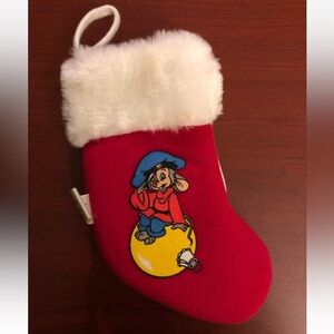 Vintage 1986 An American Tail 7" Fievel Christmas Stocking Ornament